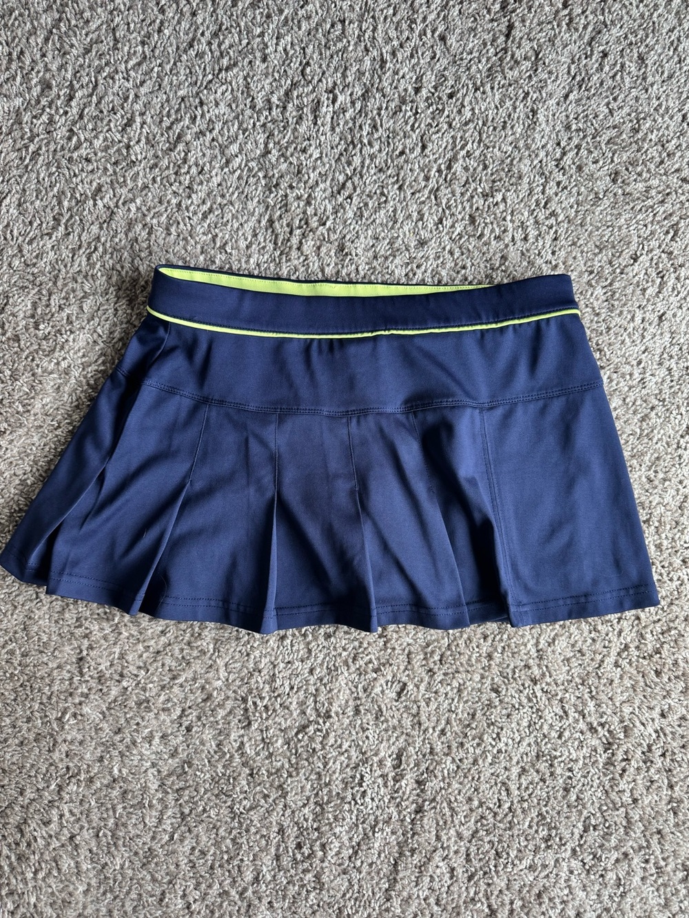 Bolle Navy Blue Tennis Skirt with Lime Trim